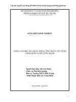 Công đoàn THCS nâng cao hiệu quả hoạt động công đoàn