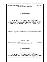 nghiên cứu hiệu quả điều trị của clopixol acuphase ở bệnh nhân tâm thần phân liệt giai đoạn cấp