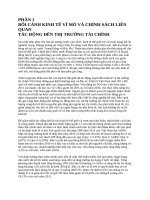 Tiểu luận bối cảnh kinh tế vĩ mô và thị trường tài chính