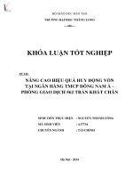 nâng cao hiệu quả huy động vốn tại ngân hàng tmcp đông nam á - phòng giao dịch 562 trần khát chân