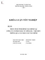 hân tích tình hình tài chính tại công ty cổ phần đầu tư sông đà - việt đức thông qua các báo cáo tài chính