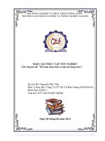 báo cáo thực tập tốt nghiệp chuyên đề mua bán và dự tữ hàng hóa Công Ty CP Vật Tư Hậu Giang (HAMACO)