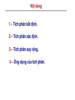 giải tích chuyên đề tích phân bất định