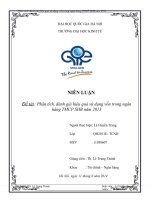 đề tài phân tích đánh giá hiệu quả sử dụng vốn trong ngân hàng tmcp shb năm 2013