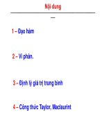 đạo hàm và vi phân