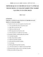 trình độ quản lý chi phí sản xuất và tính giá thành trong các doanh nghiệp công nghiệp tại công ty in công đoàn