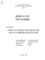 hoàn thiện công tác kế toán tập hợp chi phí sản xuất và tính giá thành sản phẩm xây lắp tại công ty cổ phần xây dựng, sản xuất và thương mại gia lộc