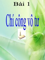 bài giảng gdcd 9 bài 1 chí công vô tư