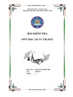 Hoạch định trong quản trị bài kiểm tra môn quản trị học