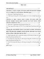 luận văn tốt nghiệp chất lượng tín dụng đối với doanh nghiệp vừa và nhỏ của ngân hàng thương mại công thương hưng yên