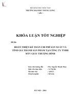 hoàn thiện kế toán chi phí sản xuất và tính giá thành sản phẩm tại công ty tnhh mtv giầy thượng đình