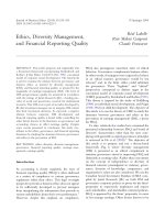 labelle et al - 2010 - ethics, diversity management, and financial reporting quality