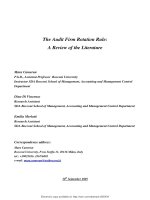 cameran et al - 2005 -the audit firm rotation rule - a review of the literature [mafr]