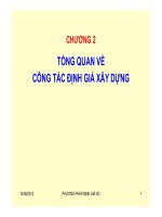 Chương ii tổng quan về công tác định giá xây dựng (môn học phương pháp định giá xây dựng)