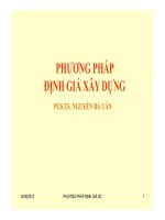 Chương 1 tổng quan phương pháp định giá xây dựng (môn học phương pháp định giá xây dựng)