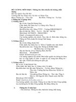 Đề cương môn học  Thông tin tiêu chuẩn đo lường chất lượng