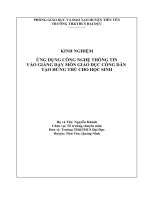 Sáng kiến kinh nghiệm giáo dục công dân THCS
