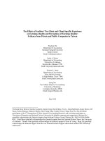 chi et al - 2010 - the effects of auditors’ pre-client and client-specific experience on earnings quality and perceptions of earnings quality in taiwan