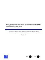 garcia-blandon et al - 2014 - audit firm tenure and audit qualifications in spain - a multinomial approach [mafr]