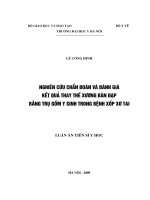 Nghiên cứu chẩn đoán và đánh giá kết quả thay thế xương bàn đạp bằng trụ gốm y sinh trong bệnh xốp xơ tai (FULL TEXT)