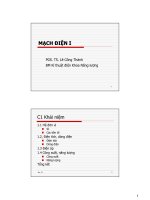 Bài giảng Mạch điện I (Phần 1)