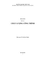 bài giảng chất lượng công trình