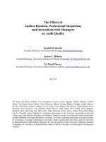 bowlin et al - 2014 - the effects of auditor rotation, professional skepticism, and interactions with managers on audit quality