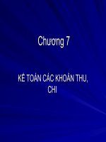 Slide bài giảng môn kế toán công: Chương 7: Thu chi trong đơn vị hành chính sự nghiệp