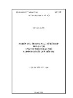 nghiên cứu áp dụng phác đồ kết hợp  hoá-xạ trị  ung thư phổi tế bào nhỏ và đánh giá kết quả điều trị