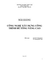 bài giảng công nghệ xây dựng công trình bê tông nâng cao