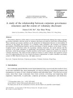 ho and wong - 2001 - a study of the relationship between cg structure and the extent of voluntary disclosure