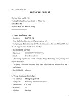 Đề cương môn học Thông tin quốc tế