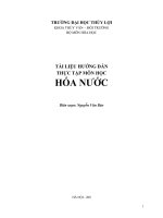Tài liệu hướng dẫn thực tập môn học hoá nước