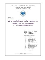 XÂY DỰNG CƠ CẤU QUẢN LÝ RỦI RO TÍN DỤNG THEO HƯỚNG DẪN ISO 31000 TẠI NGÂN HÀNG KIÊN LONG