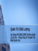 Báo cáo Quản trị chất lượng Áp Dụng ISO 9001  2008 Tại Ban Quản Lý Dự Án – Tổng Công Ty Truyền Tải Điện Quốc Gia