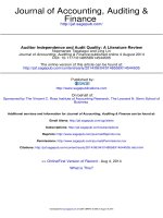 tepalagul and lin - 2014 - auditor independence and audit quality - a literature review [ai-aq]