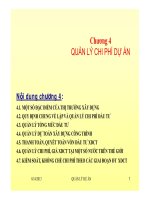 Quản lý chi phí của dự án xây dựng (môn học quản lý dự án)