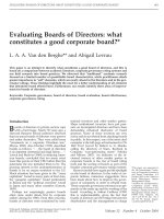berghe and levrau - 2004 - evaluating boards of directors - what constitutes a good corporate
