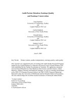 hamilton et al  - 2005 - audit partner rotation, earnings quality and earnings conservatism [mapr]