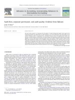 al-ajmi - 2009 - audit firm, corporate governance, and audit quality - evidence from bahrain