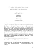 blouin et al - 2005 - the ultimate form of mandatory auditor rotation - the case of former arthur andersen clients