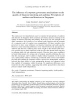 goodwin and seow - 2002 -the influence of cg mechanisms on the quality of financial reporting and auditing in singapore