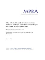 black and kim - 2011 - the effect of board structure on firm value - a multiple identification strategies approach using korean data [kcgi]