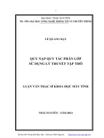 quy nạp quy tắc phân lớp sử dụng lý thuyết tập thô