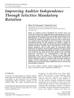 gietzmann and sen - 2002 - improving auditor independence through selective mandatory rotation [mar]