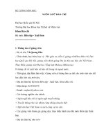 Đề cương môn học Ngôn ngữ báo chí