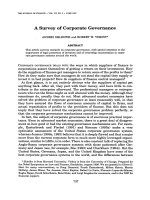 shleifer and vishny - 1997 - a survey of corporate governance