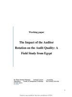 mohamed - 2010 - the impact of the auditor rotation on the audit quality - a field study from egypt