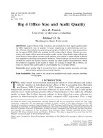 francis and yu - 2009 - big 4 office size and audit quality