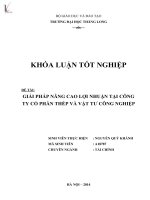 giải pháp nâng cao lợi nhuận tại công ty cổ phần thép và vật tư công nghiệp